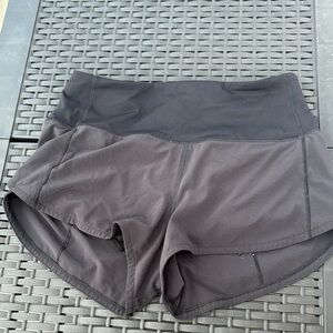 Lululemon Athletica Black Speed-up high rise lined shorts 2.5 inch